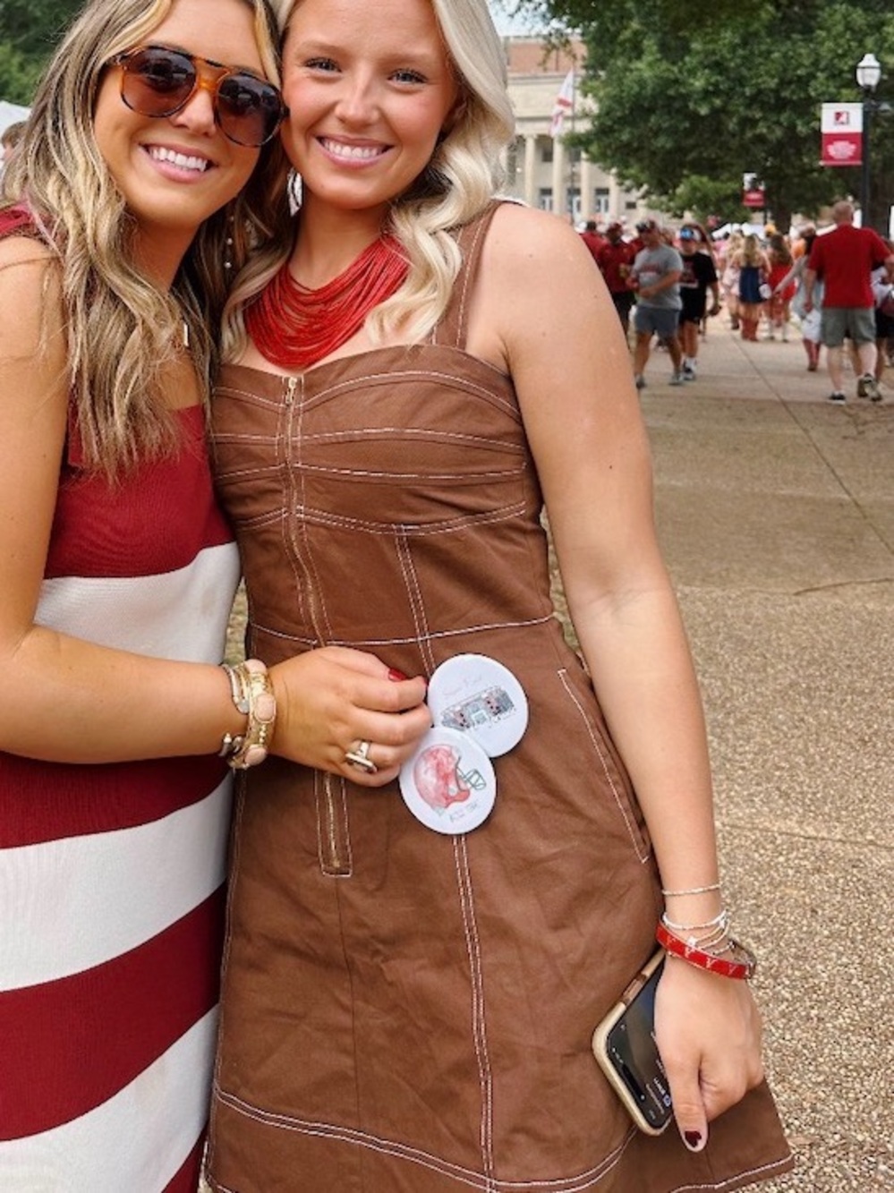 Brown dress with zip up front